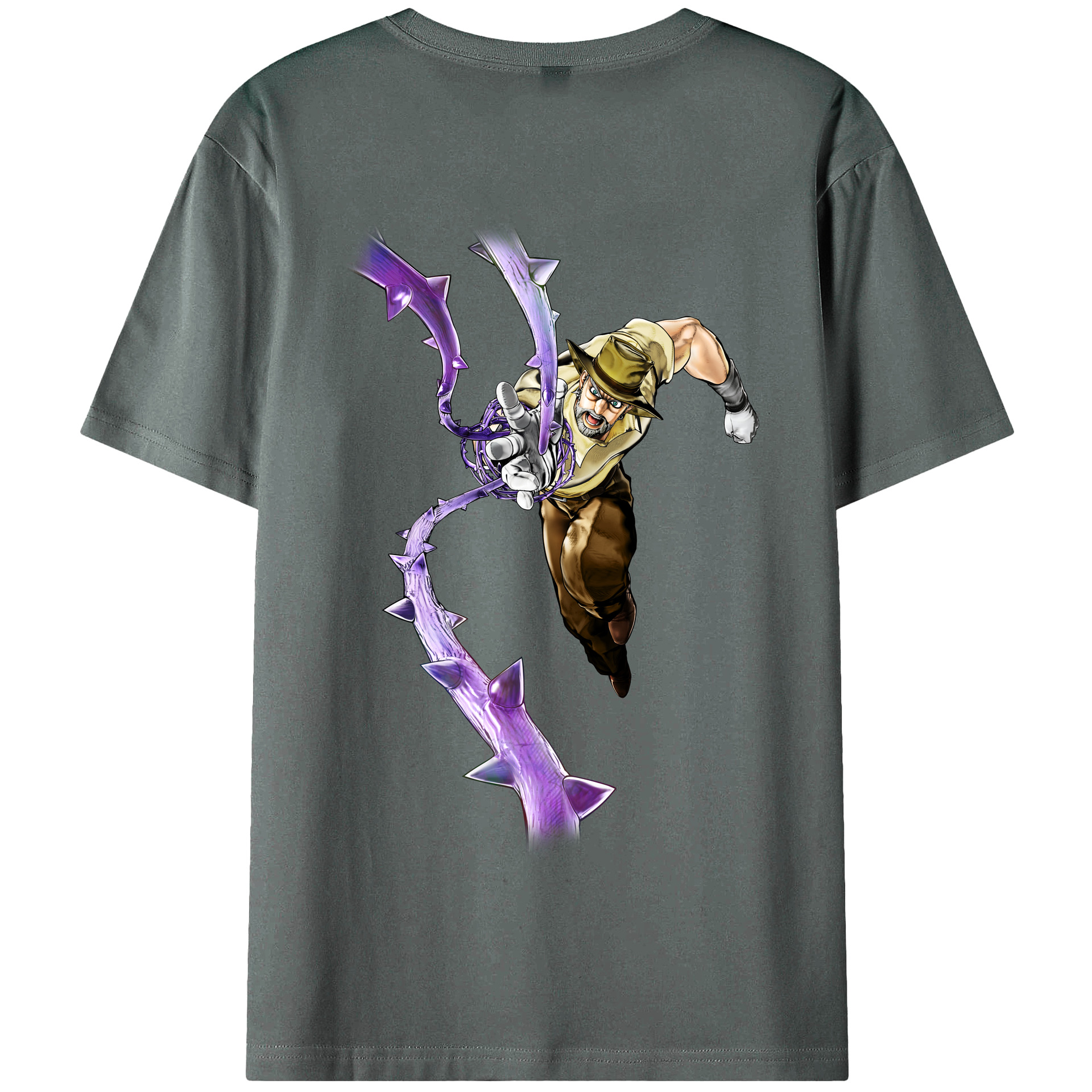 （画像用） ジョジョの奇妙な冒険 ジョセフ?ジョースター JoJo's Bizarre Adventure Joseph Joestar 綿100％半袖Tシャツ（背面プリント）
